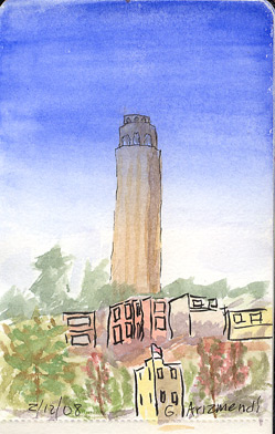 Coit Tower Watercolor